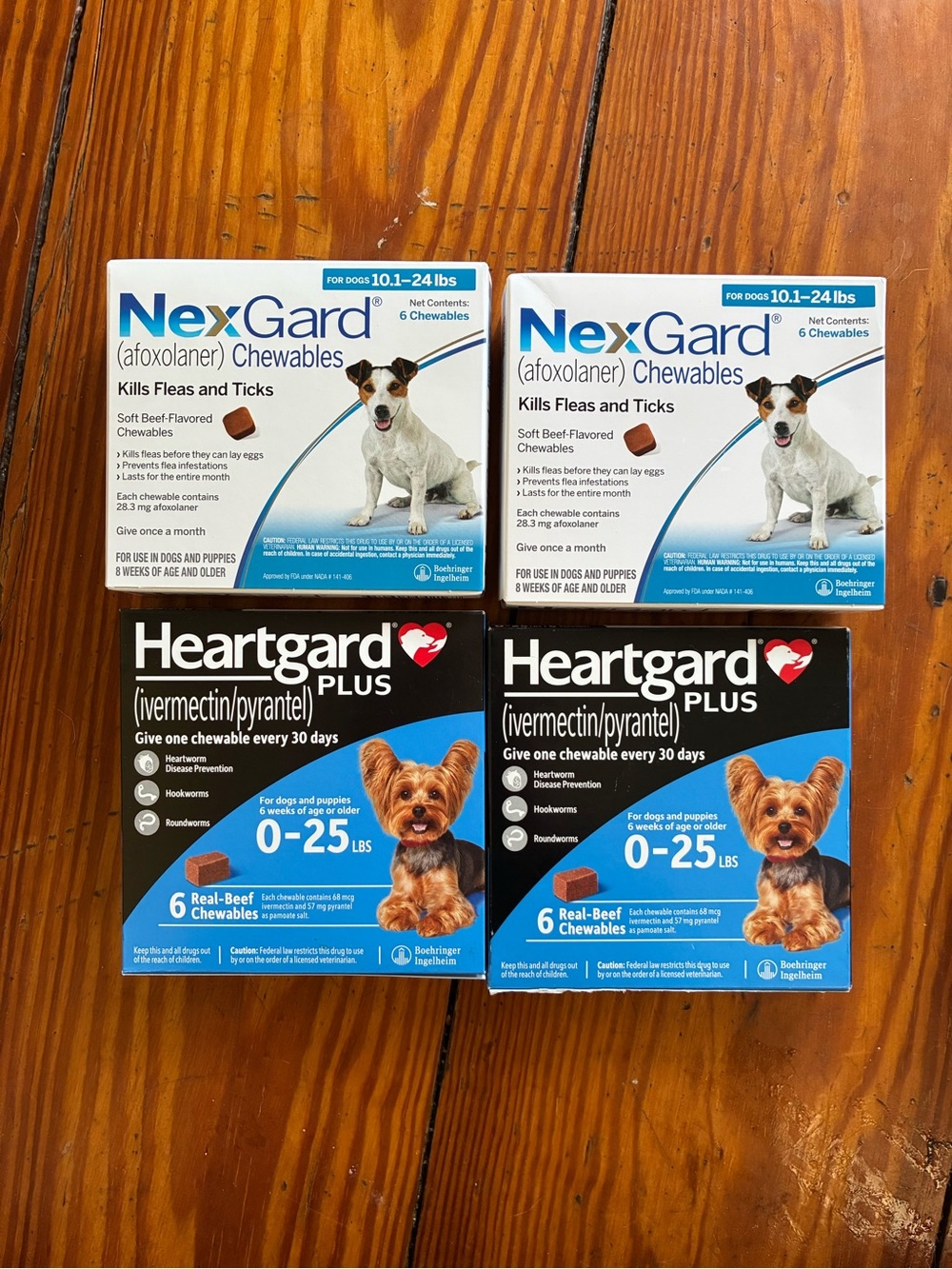 NexGard 10.1-24 lbs & Heartgard Plus 0-25 lbs bundle 12 month supply